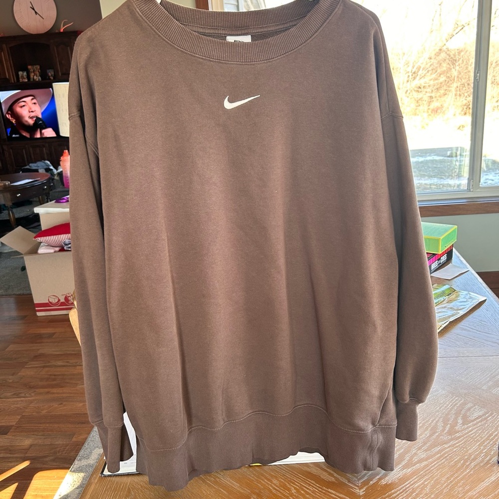 Nike Brown Sportswear Phoenix Fleece Crewneck